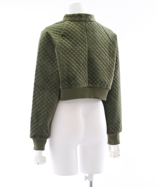 clear（クリア）の「キルティングショート丈トップス（シャツ/ブラウス・レディース・ネイビー/ブラック/アイボリー/オレンジ/カーキ・F）」の8枚目の写真