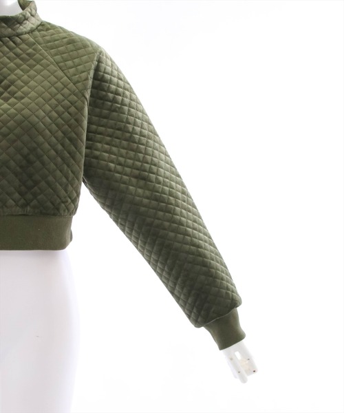 clear（クリア）の「キルティングショート丈トップス（シャツ/ブラウス・レディース・ネイビー/ブラック/アイボリー/オレンジ/カーキ・F）」の12枚目の写真