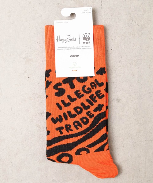 Happy Socks(ハッピーソックス)の「★HAPPY SOCKS★WWF(世界自然保護基金) コラボモデル(ソックス/靴下・レディース・アイボリー/ブルー/ピンク/ホワイト/オレンジ・SMALL/MEDIUM)」の5枚目の写真