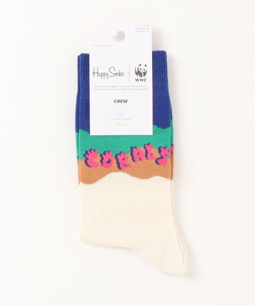 Happy Socks(ハッピーソックス)の「★HAPPY SOCKS★WWF(世界自然保護基金) コラボモデル(ソックス/靴下・レディース・アイボリー/ブルー/ピンク/ホワイト/オレンジ・SMALL/MEDIUM)」の7枚目の写真