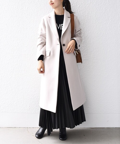 SHIPS（シップス）の「*ウールパイルチェスターコート◆（チェスターコート・レディース・ライトグレー/ブラック/ブラウン/ライトグリーン・40/38/36）」の11枚目の写真