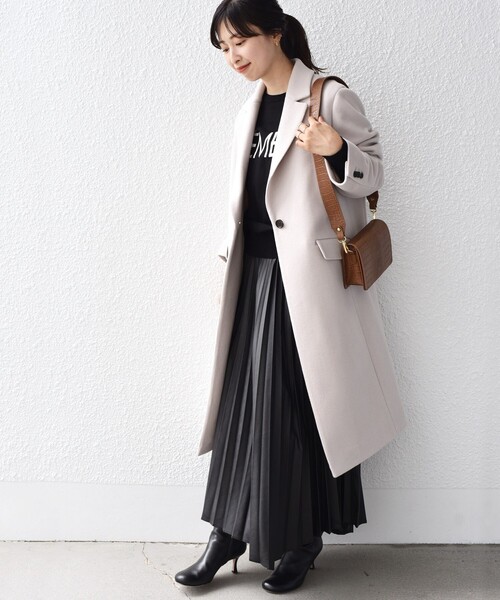 SHIPS（シップス）の「*ウールパイルチェスターコート◆（チェスターコート・レディース・ライトグレー/ブラック/ブラウン/ライトグリーン・40/38/36）」の12枚目の写真