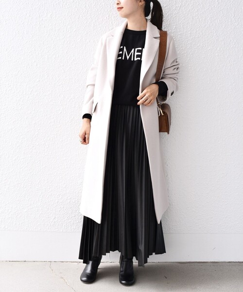 SHIPS（シップス）の「*ウールパイルチェスターコート◆（チェスターコート・レディース・ライトグレー/ブラック/ブラウン/ライトグリーン・40/38/36）」の15枚目の写真