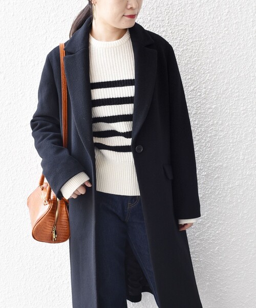 SHIPS（シップス）の「*ウールパイルチェスターコート◆（チェスターコート・レディース・ライトグレー/ブラック/ブラウン/ライトグリーン・40/38/36）」の21枚目の写真