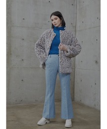 COEL | ヘリンボーンフレアパンツ(スラックス)