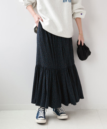 JOURNAL STANDARD relume | ネイビーフローラルプリーツマーメイド(スカート)