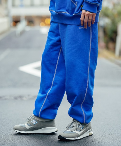 Subciety（サブサエティ）の「COLOR STITCH SWEAT PANTS（その他パンツ・メンズ・ブラック/グレー/ブルー・SMALL/MEDIUM/LARGE/X-LARGE）」の3枚目の写真