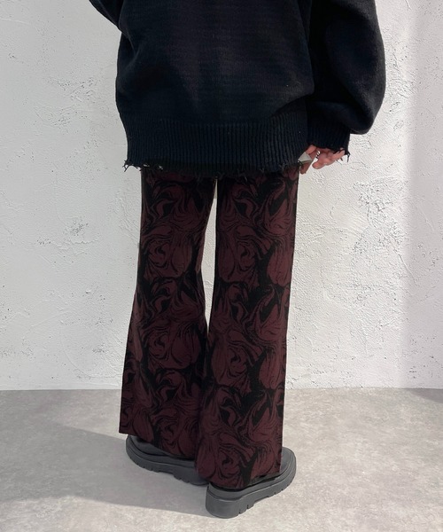 apres jour mignon(アプレジュールミニョン)の「ジャガードニットパンツ【ZOZOTOWN限定アイテム】(その他パンツ・レディース・ボルドー/グレイッシュベージュ/ブラック・MEDIUM/X-LARGE/SMALL)」の18枚目の写真