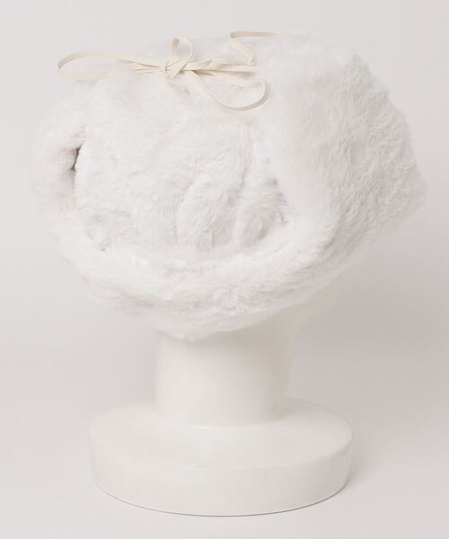 XU（エックスユー）の「ストリートファッション XU エックスユー fur flight cap ファー フライトキャップ ボアキャップ 冬 帽子 冬服 ファー帽子（キャップ・メンズ・アイボリー/ベージュ/ブラック・ONE SIZE）」の6枚目の写真