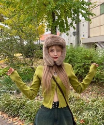 ストリートファッション XU エックスユー fur flight cap ファー フライトキャップ ボアキャップ 冬 帽子 冬服 ファー帽子
