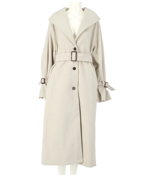 LATINA(ラティーナ)の「ウールタッチデザインカラーロングコート(その他アウター・レディース・アイボリー/グレイッシュベージュ/サックスブルー/ブラック・FREE)」の15枚目の写真