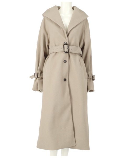 LATINA(ラティーナ)の「ウールタッチデザインカラーロングコート(その他アウター・レディース・アイボリー/グレイッシュベージュ/サックスブルー/ブラック・FREE)」の17枚目の写真