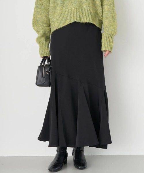 earth music&ecology(アースミュージックアンドエコロジー)の「イレヘムマーメイドスカート(スカート・レディース・ブラック/ベージュ/ドット・S/M)」の2枚目の写真