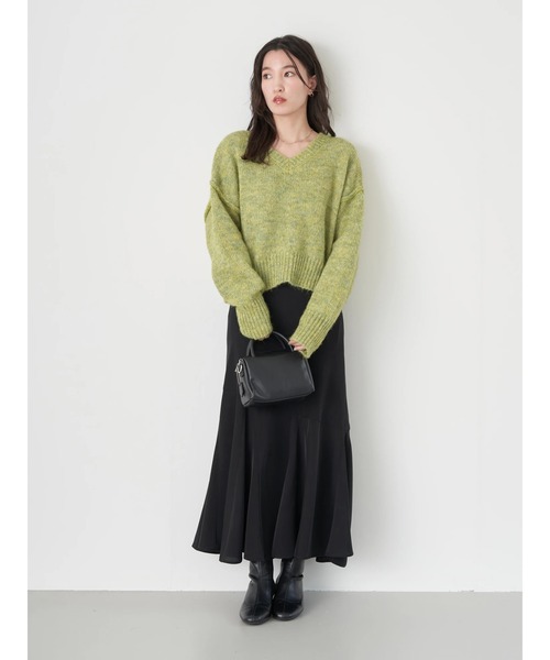 earth music&ecology(アースミュージックアンドエコロジー)の「イレヘムマーメイドスカート(スカート・レディース・ブラック/ベージュ/ドット・S/M)」の4枚目の写真