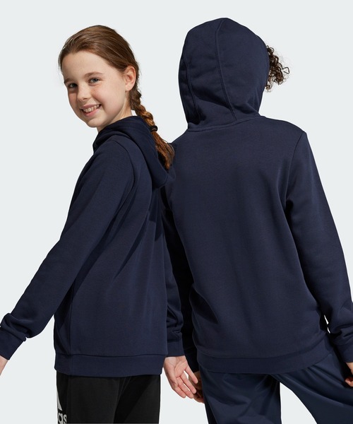 adidas(アディダス)の「ビッグロゴ エッセンシャルズ コットンパーカー / アディダス adidas(パーカー・キッズ・ダークネイビー/ブルー・130/140/150/160)」の3枚目の写真