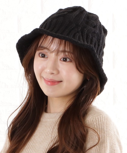 セール】ケーブルニットバケットハット（ハット）｜Lace Ladies