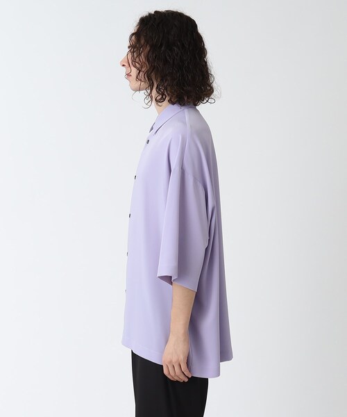 tk.TAKEO KIKUCHI（ティーケータケオキクチ）の「◆なめらかビッグ半袖シャツ（シャツ/ブラウス・メンズ・ブラック/ライトパープル/ホワイト/グリーン/ダークグリーン系/ブラック系/ホワイト系1・01/02/03）」の10枚目の写真