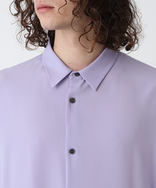 tk.TAKEO KIKUCHI（ティーケータケオキクチ）の「◆なめらかビッグ半袖シャツ（シャツ/ブラウス・メンズ・ブラック/ライトパープル/ホワイト/グリーン/ダークグリーン系/ブラック系/ホワイト系1・01/02/03）」の12枚目の写真