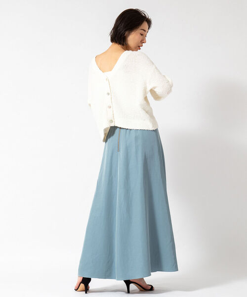 NOLLEY’S（ノーリーズ）の「《手洗い可能》ブライトツイルセミフレアスカート（スカート・レディース・ベージュ/グレイッシュブルー・38/36）」の15枚目の写真