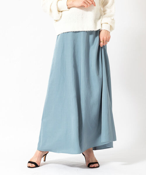 NOLLEY’S（ノーリーズ）の「《手洗い可能》ブライトツイルセミフレアスカート（スカート・レディース・ベージュ/グレイッシュブルー・38/36）」の16枚目の写真