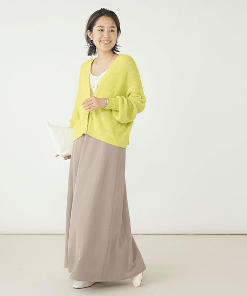 NOLLEY’S（ノーリーズ）の「《手洗い可能》ブライトツイルセミフレアスカート（スカート・レディース・ベージュ/グレイッシュブルー・38/36）」の4枚目の写真