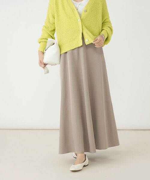 NOLLEY’S（ノーリーズ）の「《手洗い可能》ブライトツイルセミフレアスカート（スカート・レディース・ベージュ/グレイッシュブルー・38/36）」の5枚目の写真