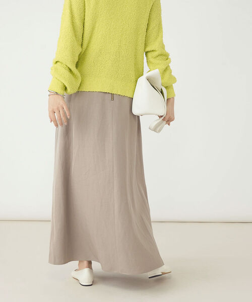 NOLLEY’S（ノーリーズ）の「《手洗い可能》ブライトツイルセミフレアスカート（スカート・レディース・ベージュ/グレイッシュブルー・38/36）」の7枚目の写真