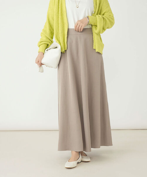 NOLLEY’S（ノーリーズ）の「《手洗い可能》ブライトツイルセミフレアスカート（スカート・レディース・ベージュ/グレイッシュブルー・38/36）」の9枚目の写真