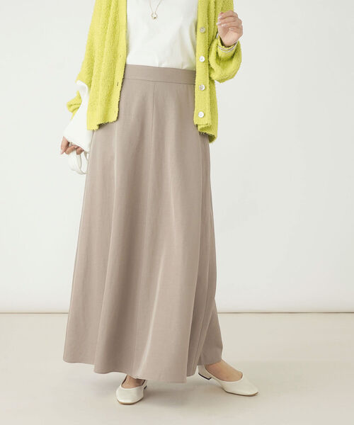 NOLLEY’S（ノーリーズ）の「《手洗い可能》ブライトツイルセミフレアスカート（スカート・レディース・ベージュ/グレイッシュブルー・38/36）」の10枚目の写真