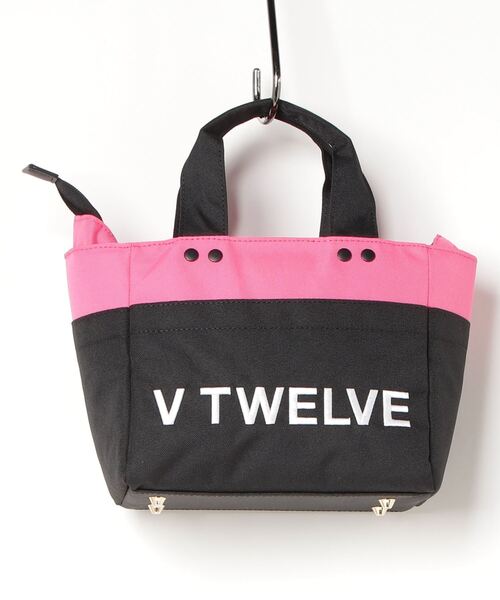 V12(ヴィ トゥエルヴ)の「2 TONE CART BAG(トートバッグ・メンズ・ブラック/ネイビー/グレー・FREE)」の4枚目の写真