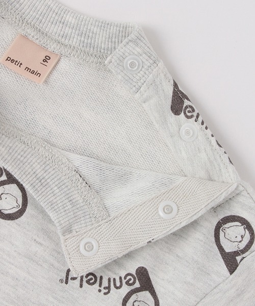 petit main（プティマイン）の「【Pen Field】総柄ミニ裏毛トレーナー（スウェット・キッズ・ライトブルー/オフホワイト・110cm/150cm/130cm/80ｃｍ/120cm/90cm/100cm/140cm）」の10枚目の写真