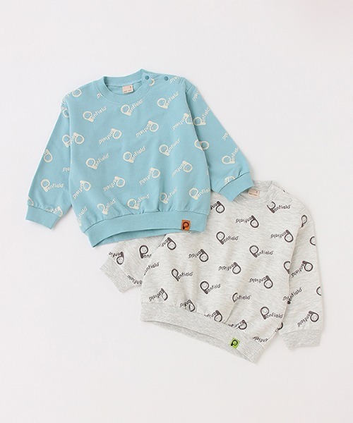 petit main（プティマイン）の「【Pen Field】総柄ミニ裏毛トレーナー（スウェット・キッズ・ライトブルー/オフホワイト・110cm/150cm/130cm/80ｃｍ/120cm/90cm/100cm/140cm）」の15枚目の写真