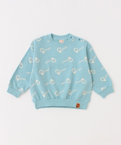 petit main（プティマイン）の「【Pen Field】総柄ミニ裏毛トレーナー（スウェット・キッズ・ライトブルー/オフホワイト・110cm/150cm/130cm/80ｃｍ/120cm/90cm/100cm/140cm）」の7枚目の写真