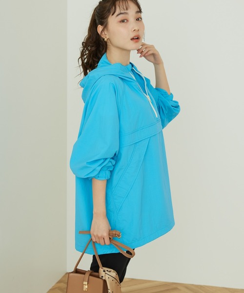 AMERICAN HOLIC(アメリカンホリック)の「撥水加工アノラックパーカー①(その他アウター・レディース・オレンジ/アイボリー/サックスブルー・M/L)」の4枚目の写真