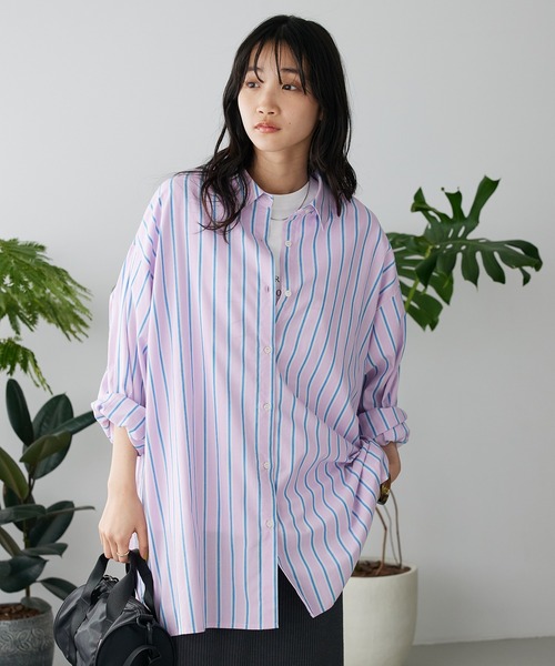 CRAFT STANDARD BOUTIQUE（クラフトスタンダードブティック）の「オーバーシャツ（シャツ/ブラウス・レディース・グリーン系その他3/ブルー系その他6/ピンク系その他/グレー系その他2・FREE）」の4枚目の写真