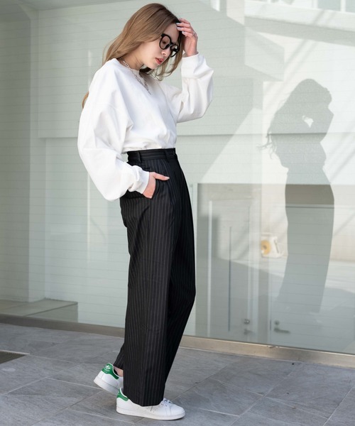 WEGO（ウィゴー）の「WEGO/タックワイドスラックス（スラックス・レディース・ブラック/ブラック系その他4・FREE）」の14枚目の写真