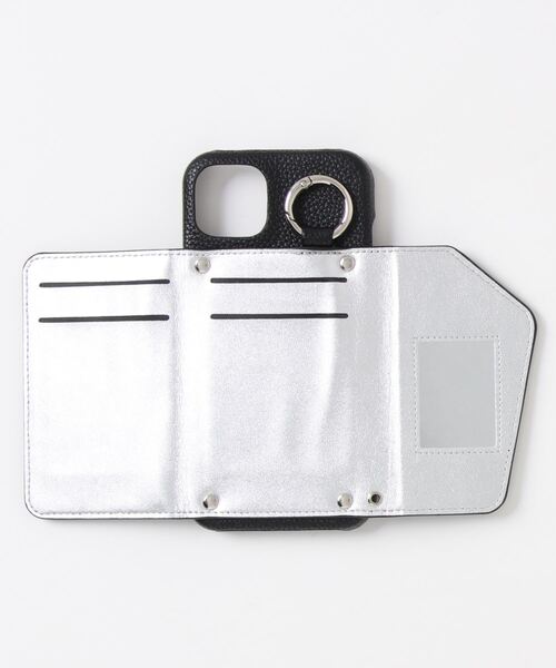 ensemble(皮革ブランド)(アンサンブル)の「ensemble PORTE 鏡 カードケース付きiPhoneケース (ベルト無し)(スマホケース/カバー・レディース・グレー/ベージュ/ブラック・1/3/4/6/7/5/10/2/12/13)」の14枚目の写真