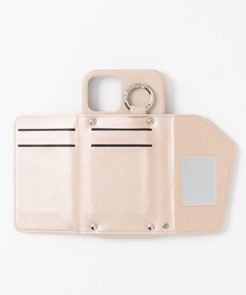 ensemble(皮革ブランド)(アンサンブル)の「ensemble PORTE 鏡 カードケース付きiPhoneケース (ベルト無し)(スマホケース/カバー・レディース・グレー/ベージュ/ブラック・1/3/4/6/7/5/10/2/12/13)」の16枚目の写真