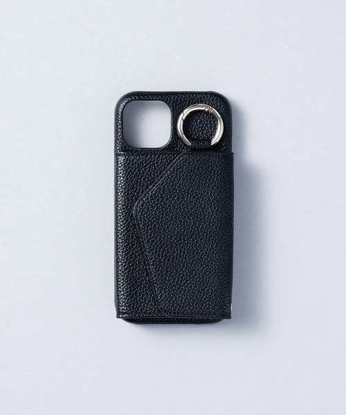 ensemble(皮革ブランド)(アンサンブル)の「ensemble PORTE 鏡 カードケース付きiPhoneケース (ベルト無し)(スマホケース/カバー・レディース・グレー/ベージュ/ブラック・1/3/4/6/7/5/10/2/12/13)」の2枚目の写真