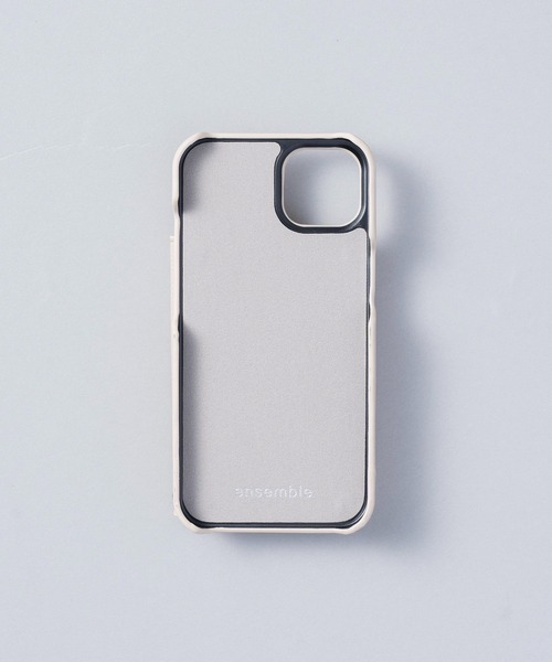ensemble(皮革ブランド)(アンサンブル)の「ensemble PORTE 鏡 カードケース付きiPhoneケース (ベルト無し)(スマホケース/カバー・レディース・グレー/ベージュ/ブラック・1/3/4/6/7/5/10/2/12/13)」の9枚目の写真