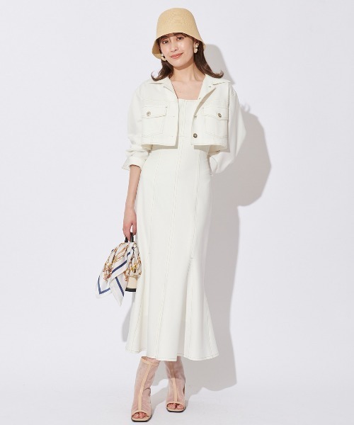 And Couture　アンドクチュール　ロングシャツジャケット　ワンピース デニムジャケット×ワンピースセットアップ(504866199) | AND