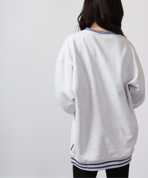 STARTER BLACK LABEL（スターターブラックレーベル）の「STARTER BLACKLABEL 裏毛オーバルロゴＶネックスウェットトレーナー（スウェット・メンズ・ブラック/ライトアッシュグレー/グリーン・M/L/XL）」の22枚目の写真