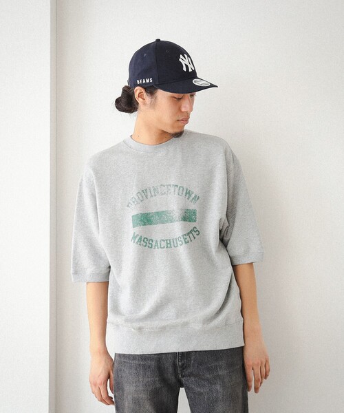 BEAMS（ビームス）の「BEAMS / フェード プリント ルーズ ショートスリーブ スウェット（スウェット・メンズ・グレー系その他/レッド・M/XL/S/L）」の6枚目の写真