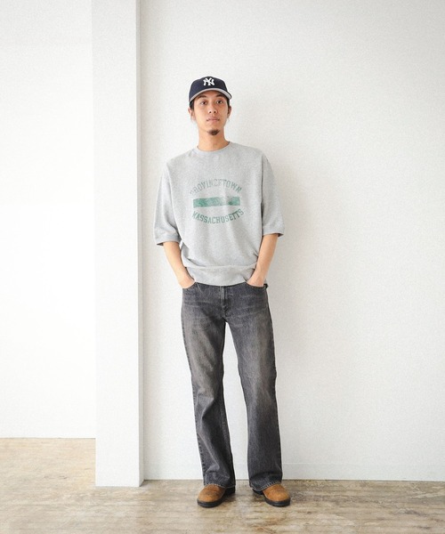 BEAMS（ビームス）の「BEAMS / フェード プリント ルーズ ショートスリーブ スウェット（スウェット・メンズ・グレー系その他/レッド・M/XL/S/L）」の14枚目の写真