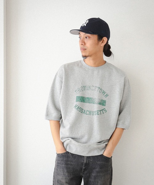 BEAMS（ビームス）の「BEAMS / フェード プリント ルーズ ショートスリーブ スウェット（スウェット・メンズ・グレー系その他/レッド・M/XL/S/L）」の12枚目の写真