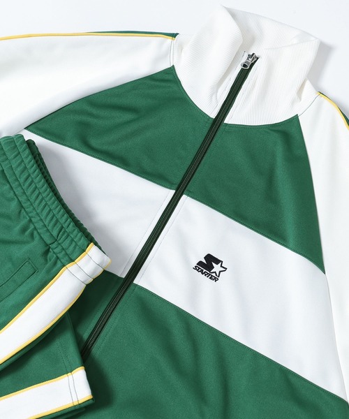 STARTER(スターター)の「【STARTER/スターター】ライントラックジャケット(ブルゾン・メンズ・ブラック/グリーン・FREE)」の2枚目の写真