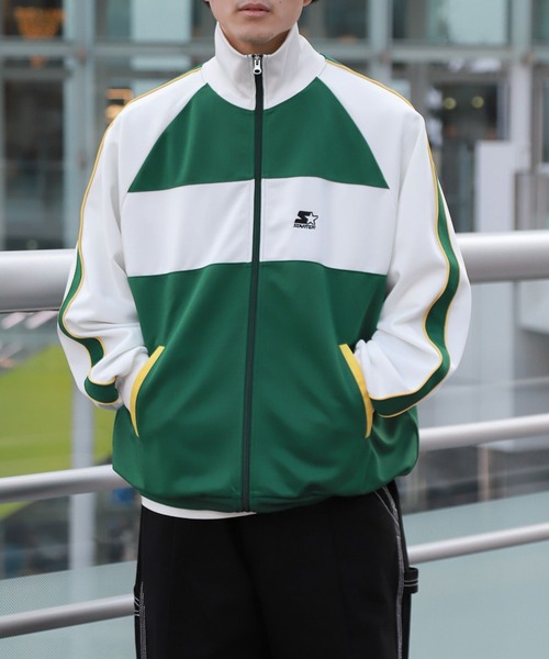 STARTER(スターター)の「【STARTER/スターター】ライントラックジャケット(ブルゾン・メンズ・ブラック/グリーン・FREE)」の12枚目の写真