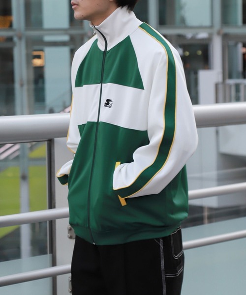 STARTER(スターター)の「【STARTER/スターター】ライントラックジャケット(ブルゾン・メンズ・ブラック/グリーン・FREE)」の13枚目の写真