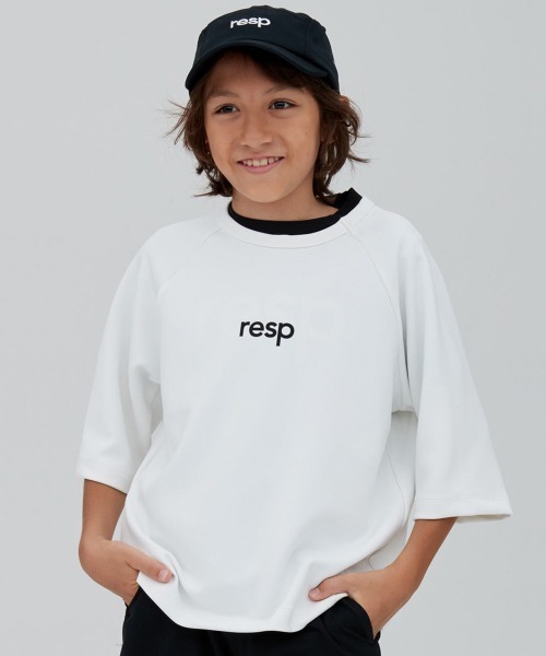 RE/SP（アールイーエスピー）の「RE/SP TEC 70% TEE / アールイーエスピー テック 70% Tシャツ（Tシャツ/カットソー・キッズ・ホワイト/ライトグリーン/ブラック・4/1/2/3）」の5枚目の写真
