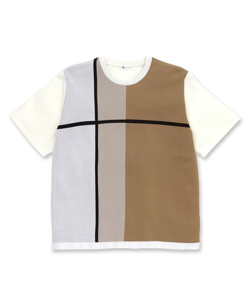 tk.TAKEO KIKUCHI(ティーケータケオキクチ)の「◆クロスオーバー半袖カットソー(Tシャツ/カットソー・メンズ・ネイビー系4/ホワイト系5/ブラック系4・03/01/02)」の4枚目の写真